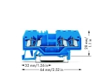 3-draads rijgklem 2,5 mm², blauw