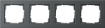 Cadre fin. 4x Gira E2 anthracite