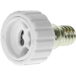 Adaptateur de socket - E14 mâle - GU10 femelle - Céramique - Blanc