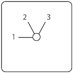 3-standenschakelaar zonder 0-positie (22.5mm)