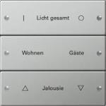 Jeu basc. 3x inscr. System 55 acier inoxydable