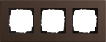 cadre fin. 3x Gira Esprit Lin.ctrpl. brun