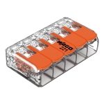 Verbindingsklem /Universele klem COMPACT 5-DRAADS KLEM met bedieningshendels, transparant