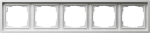 Cadre fin. 5x Gira F100 blanc