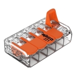 Verbindingsklem /Universele klem COMPACT 5-DRAADS KLEM met bedieningshendels, transparant