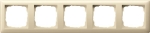Cadre fin. 5x Standard 55 blanc crème