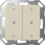 BP basc. 2x flèches OneKNX System 55 blanc crème