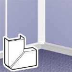Angle plat var. DLP 32 x 20 mm blanc RAL 9003