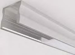 Profilé aliminium, 2m, fourni avec opalin, clips et bouchons