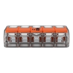 Verbindingsklem /Universele klem COMPACT 5-DRAADS KLEM met bedieningshendels, transparant