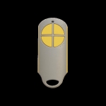 TÉLÉCOMMANDE 4 BOUTONS RADIO 868 MHZ JAUNE BI-TECHNOLOGIE AVEC BADGE