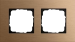 cadre fin. 2x Gira Esprit bronze
