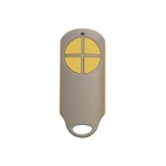 TÉLÉCOMMANDE 4 BOUTONS RADIO 868 MHZ JAUNE BI-TECHNOLOGIE AVEC BADGE