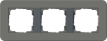 cadre fin. 3x Gira E3 gris foncé/anthr.
