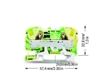 2-draads aardklem 6 mm², groen-geel
