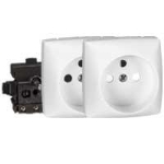 Oteo ctdoos 2x2P+A voorbekab. horizontaal samenstelbaar wit