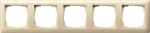 Cadre fin. 5x Standard 55 blanc crème