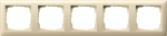 Cadre fin. 5x Standard 55 blanc crème