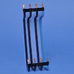 Verticale overbrugging tussen rijen zwart/blauw