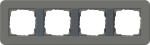 Cadre fin. 4x Gira E3 gris foncé/anthr.