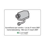 AUTOCOLLANT SURVEILLANCE PAR CAMÉRA 15x10CM