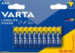 VARTA LONGLIFE POWER AAA BLISTER 10+10 GRATIS LR03 MN2400